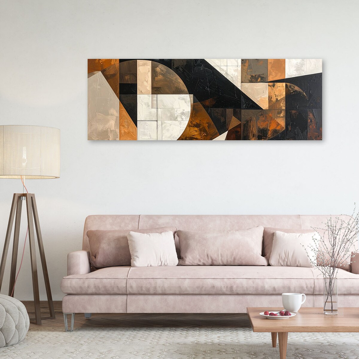 Obraz do salonu sypialni biura loftu, Geometryczna abstrakcja tekstura brązowy