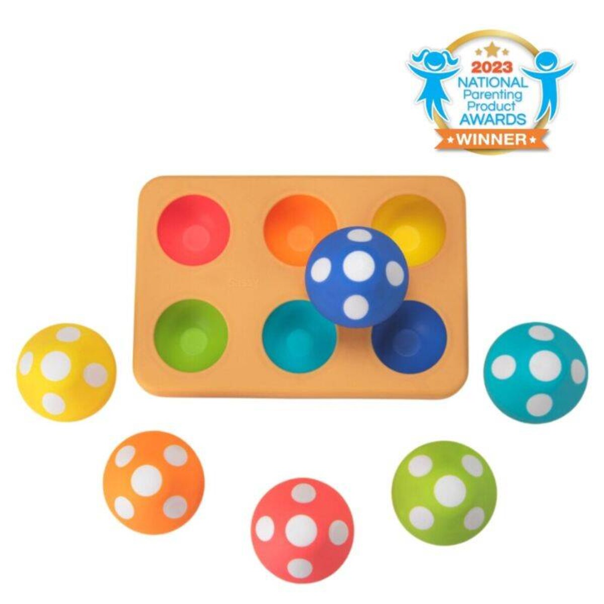 Psotne grzybki sorter dla dzieci – zabawka edukacyjna 12 mies.+, Sassy