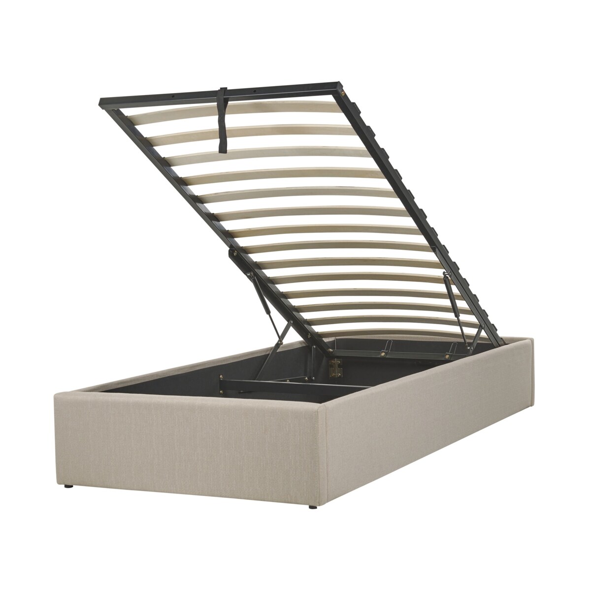 Łóżko z pojemnikiem DINAN 90 x 200 cm Beżowy