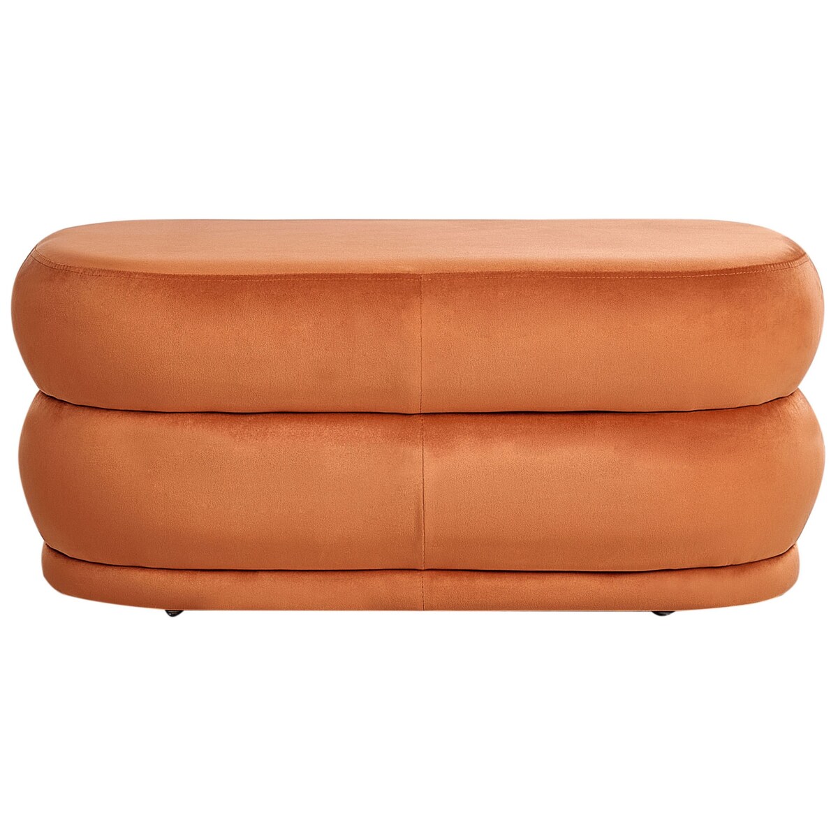 Ławka welurowa pomarańczowa ELLENDALE