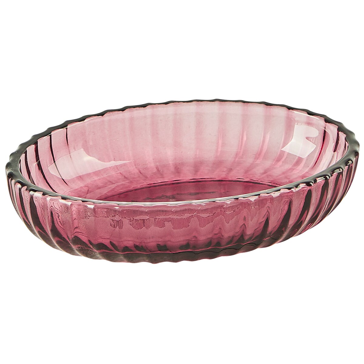 4-częściowy zestaw akcesoriów łazienkowych szklany różowy CARDENA