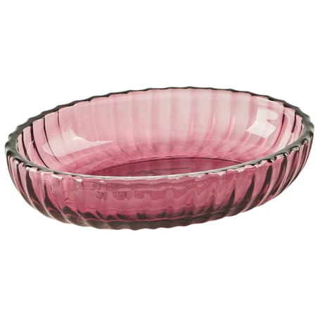 4-częściowy zestaw akcesoriów łazienkowych szklany różowy CARDENA