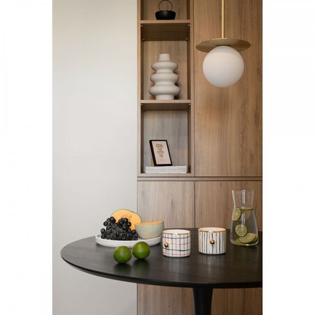 BORRA B biała sufitowa lampa wisząca z mosiądzem