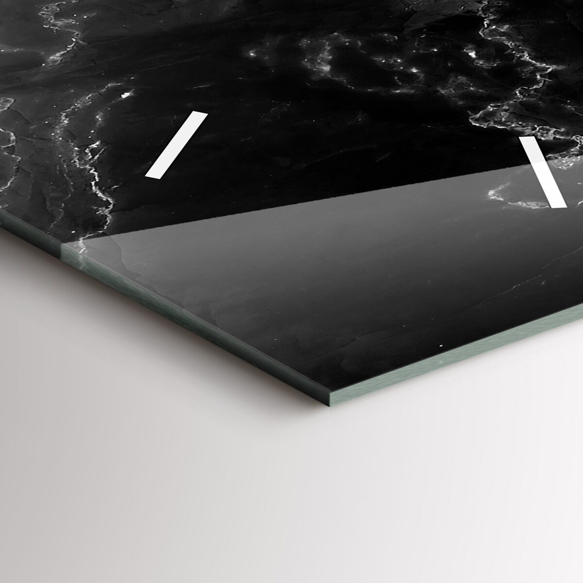 Zegar ścienny Czarny Marmur, 30x60 cm