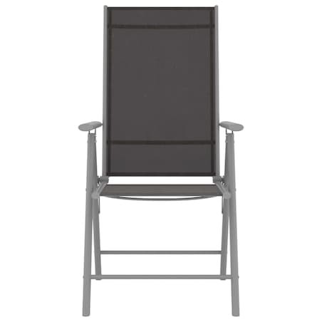 vidaXL Składane krzesła ogrodowe, 6 szt., tkanina textilene, czarne