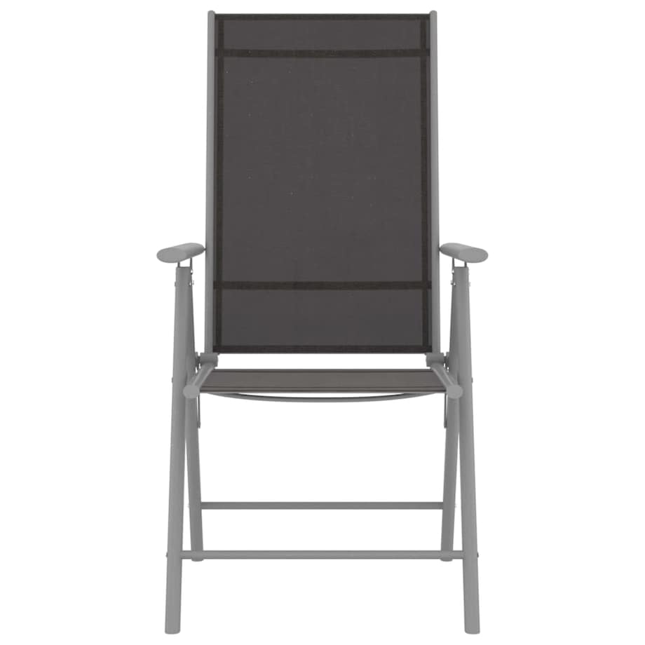 vidaXL Składane krzesła ogrodowe, 6 szt., tkanina textilene, czarne