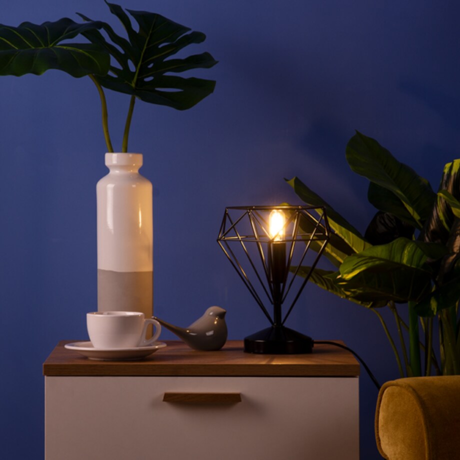 KONSIMO ACOS Lampy do sypialni Loft, czarne, 2 szt.