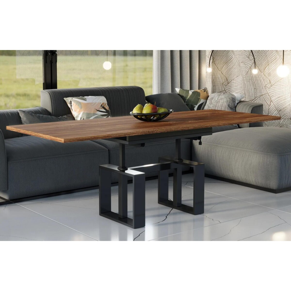 Ława rozkładana podnoszona EMPOLI 110(170)x65 dąb stirling