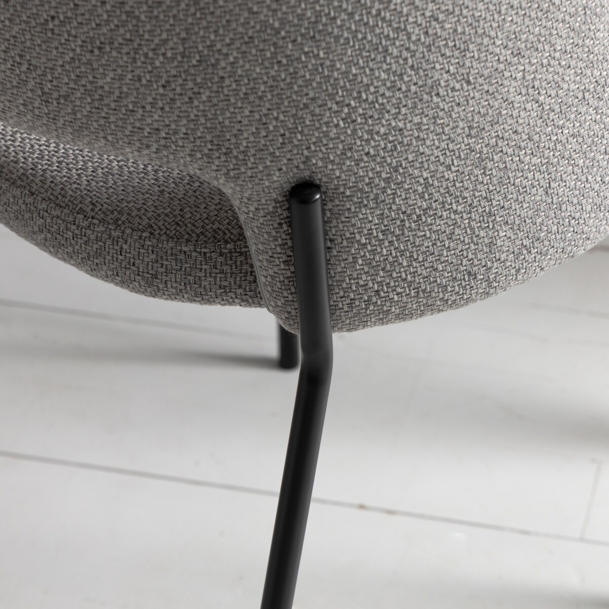 Krzesło tapicerowane szare Cort