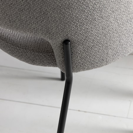 Krzesło tapicerowane szare Cort