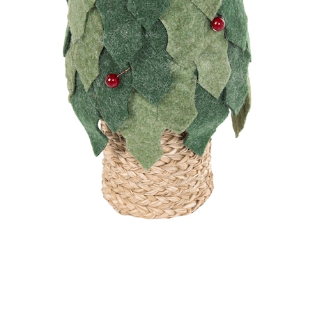 Zestaw 2 figurek dekoracyjnych SIMONIEMI 55/75 cm Choinka Zielony