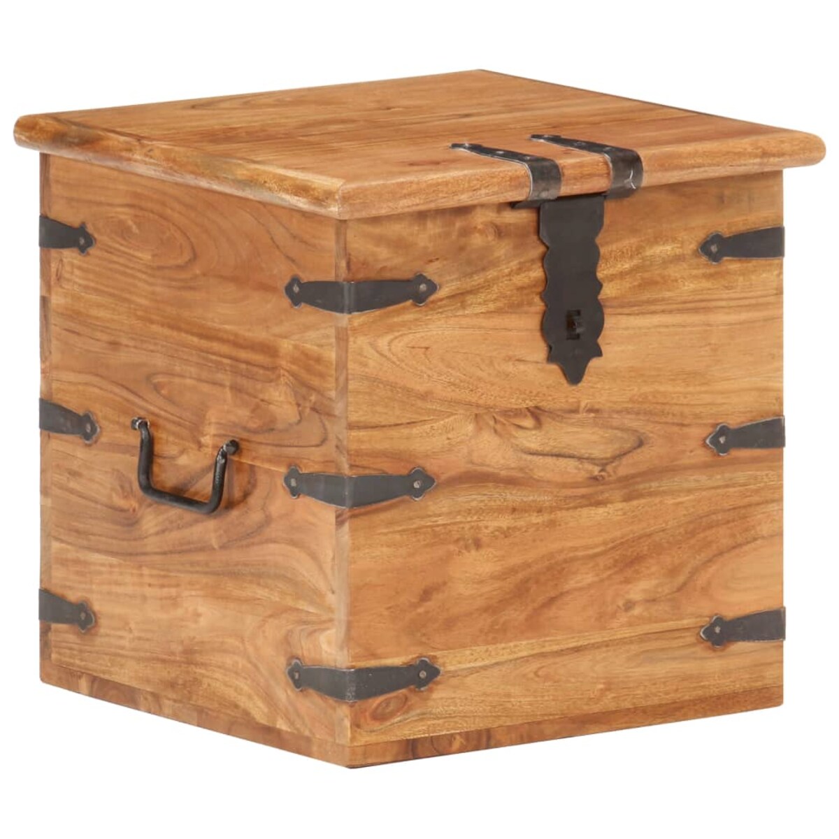 vidaXL Skrzynia, 40x40x40 cm, lite drewno akacjowe