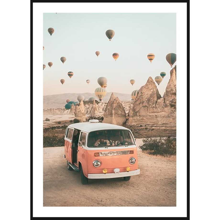Poster Story, Plakat, Obraz - Różowy Van, wymiary 50 x 70 cm
