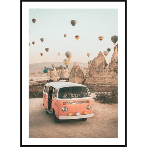 Poster Story, Plakat, Obraz - Różowy Van, wymiary 50 x 70 cm