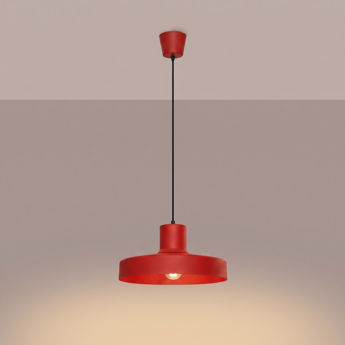 Lampa wisząca BILO czerwona