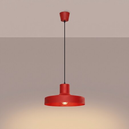Lampa wisząca BILO czerwona