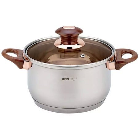 Zestaw garnków stalowych 12 ele. garnki indukcja komplet Jumbo Rosegold KINGHOFF