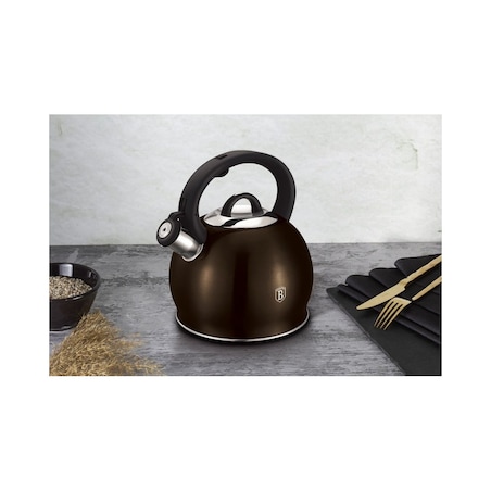 Czajnik 3L czarny stalowy na indukcje i gaz Shiny Black BH-6832
