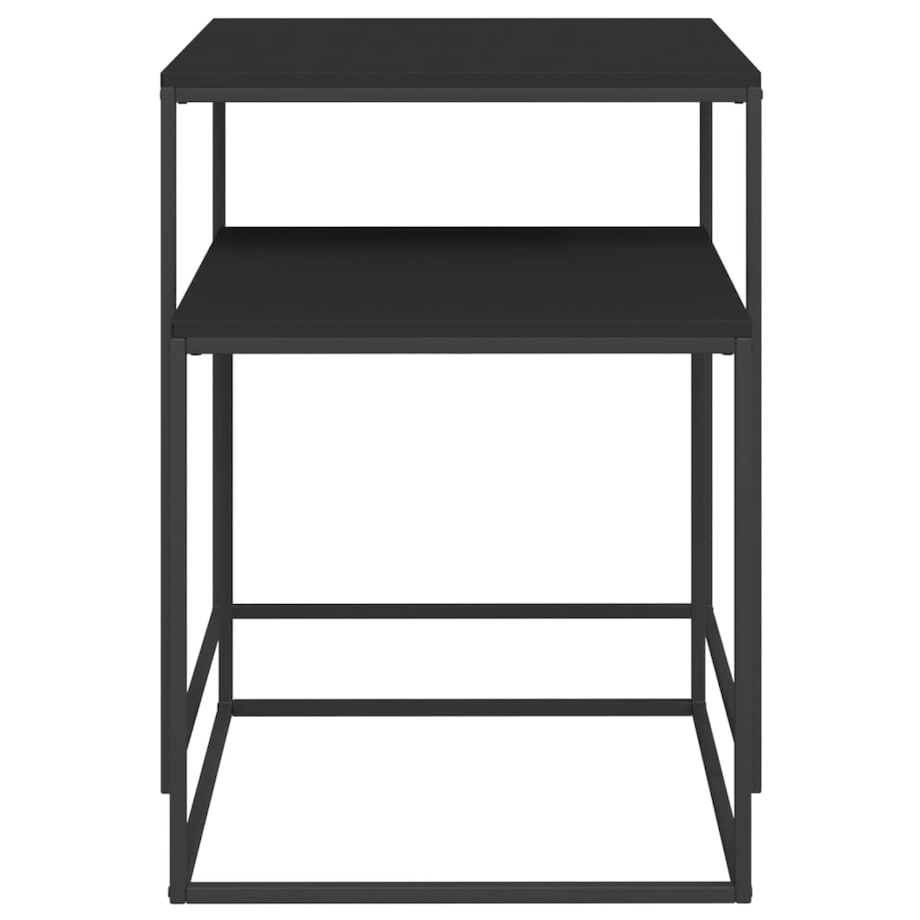 vidaXL Zestaw stolików kawowych, 2 szt., materiał drewnopochodny/metal