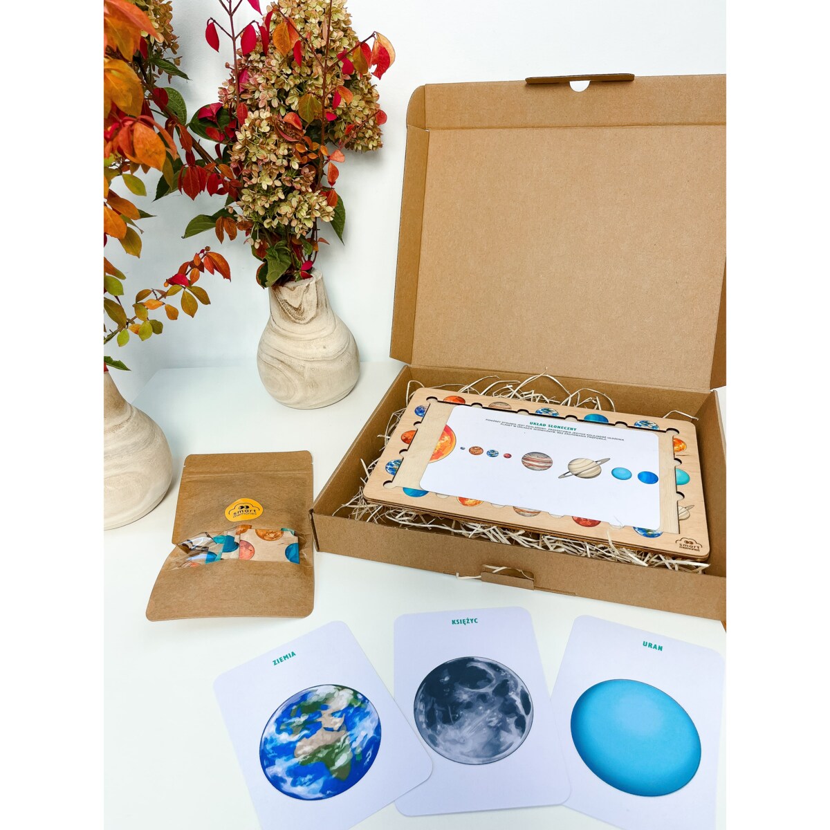 Zabawka edukacyjna dla dzieci - Układ Słoneczny z kartami edukacyjnymi