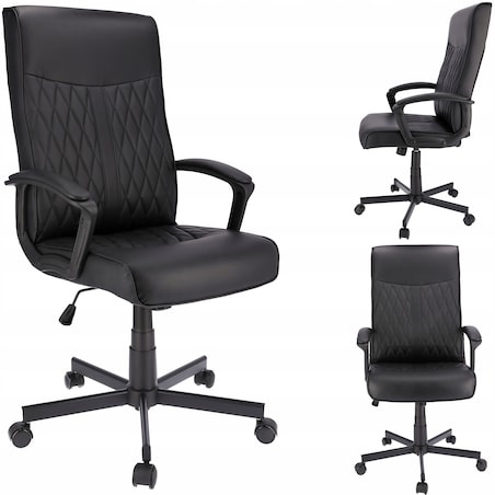 Fotel biurowy COMFORT ekoskóra czarny