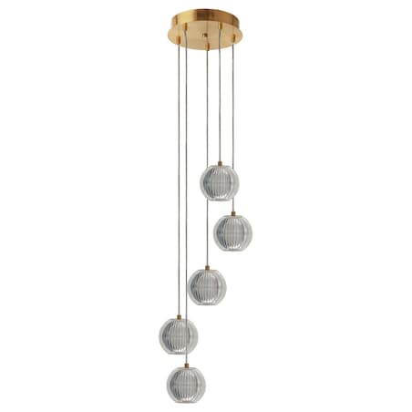 Lampa sufitowa wisząca Light Prestige Brillant złoty LED CCT 3000K/4000K/6000K (regulowana) 1 szt.