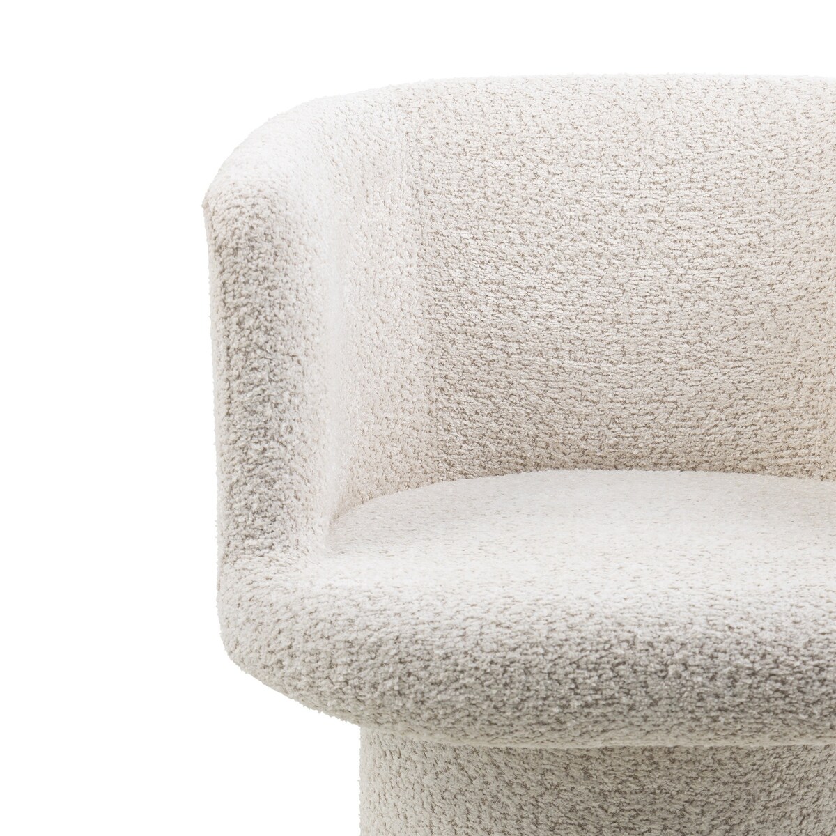 Fotel obrotowy, bouclé, kremowy Haco