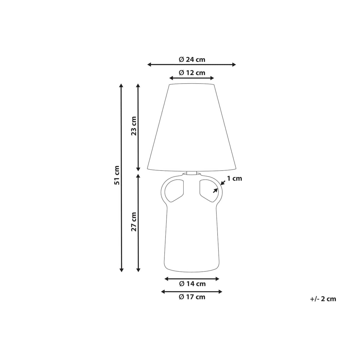 Lampa stołowa ceramiczna beżowoszara LARISSOS