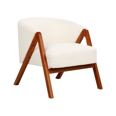 Fotel Boucle Biały SKEI