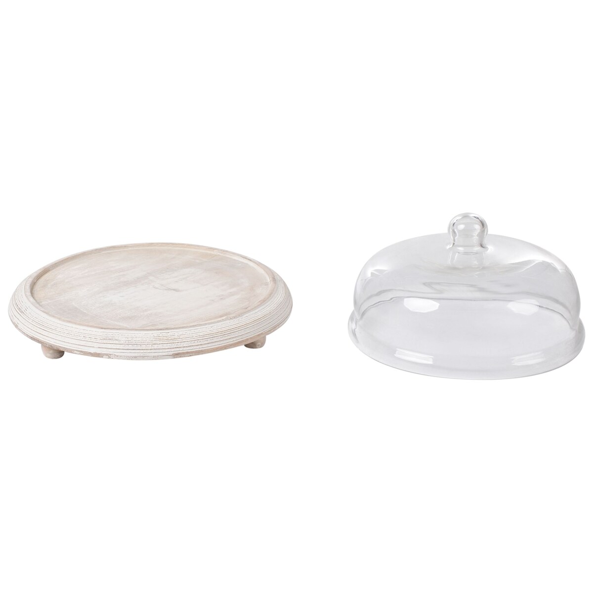 Patera na ciasto ZAGAZIG Drewno mango Jasnobrązowy