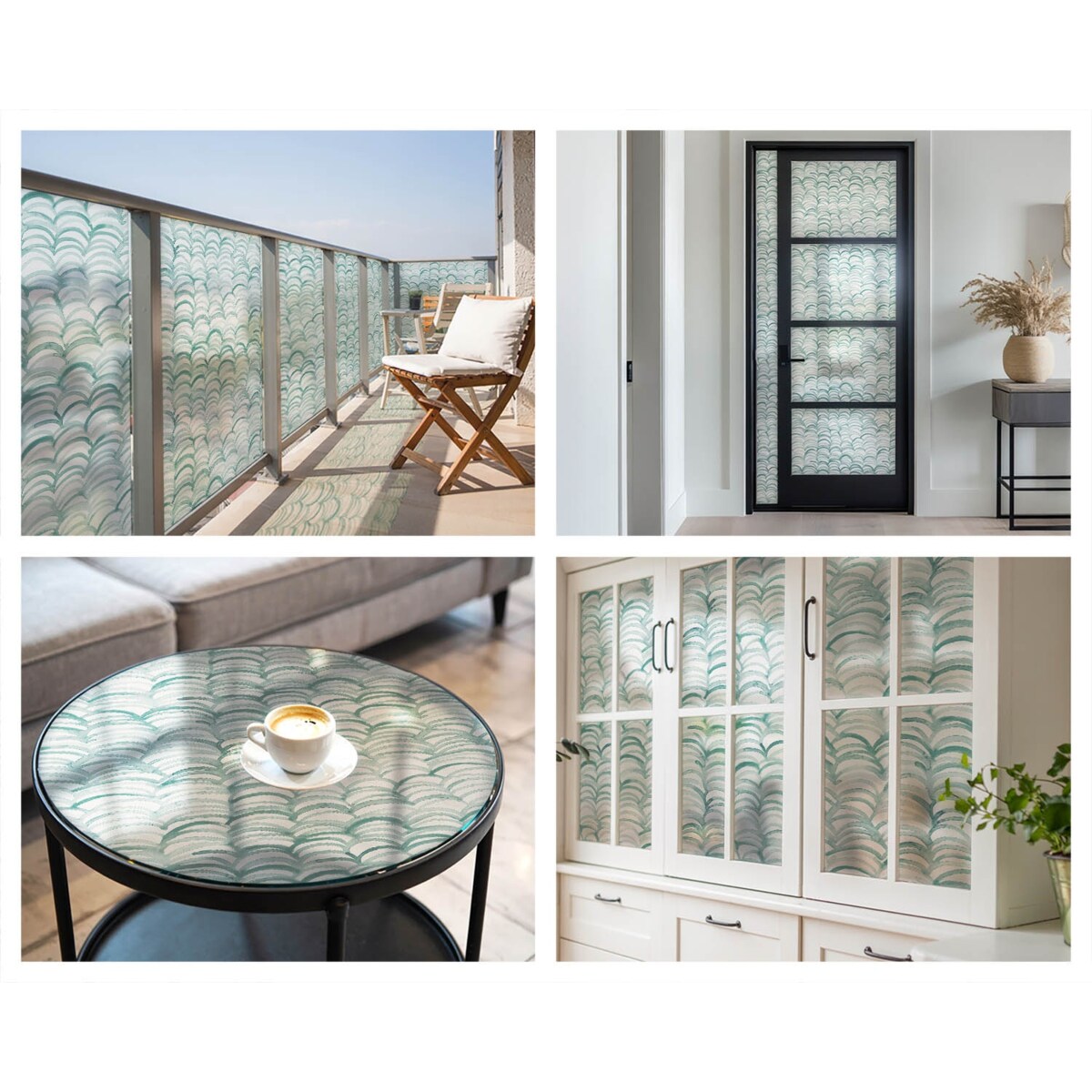 Folia na okno dekoracyjna - Łukowate wzory minimalizm spokój - 200x146 cm