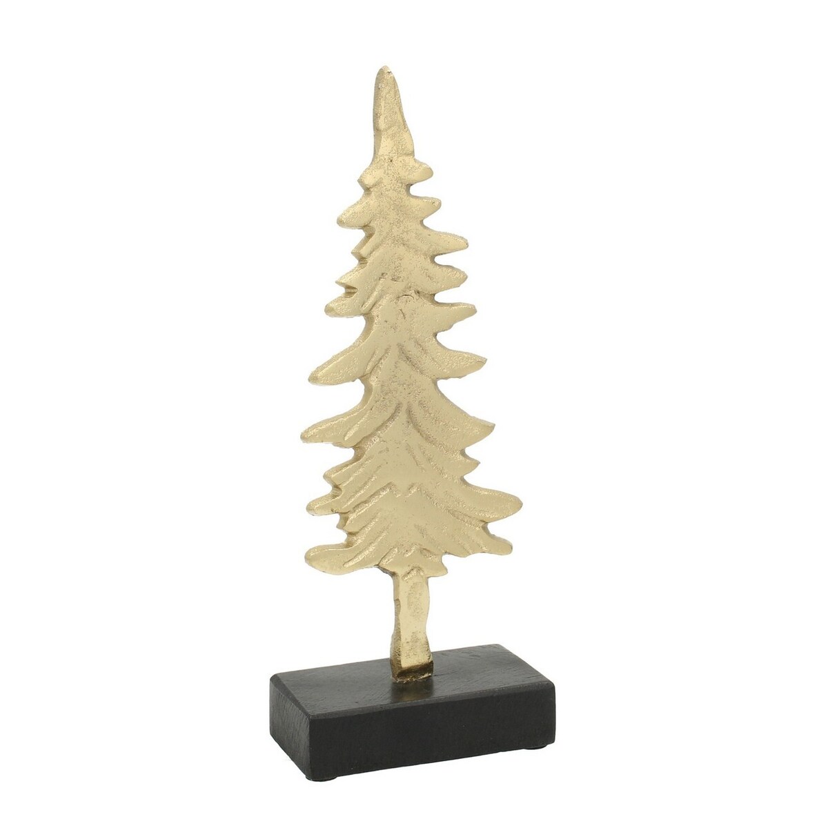 Dekoracja Gold Fir 26cm boże narodzenie, święta, świąteczne, czarny-złoty, 9 x 5 x 26 cm