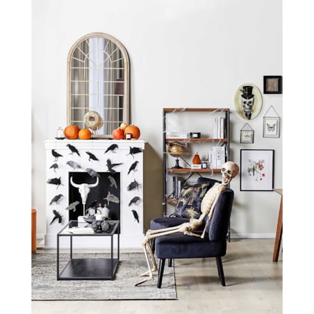 Metalowe lustro ścienne okno 77 x 130 cm beżowe TREVOL