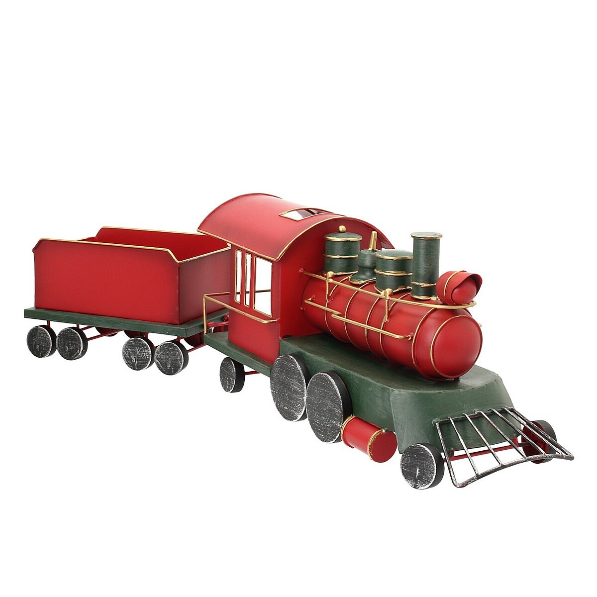 Pociąg z wagonikiem 73x15x21 cm boże narodzenie, święta, świąteczne, czerwony, 73x15x21 cm