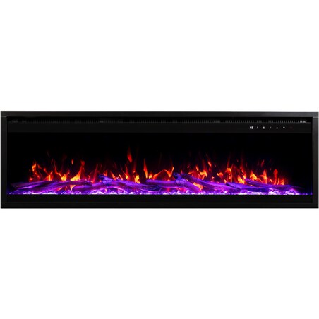 Kominek elektryczny AFLAMO Royal PRO 100 - ścienny i do zabudowy - 100x38x16 cm - kominek LED z funkcją grzania 750/1500 W