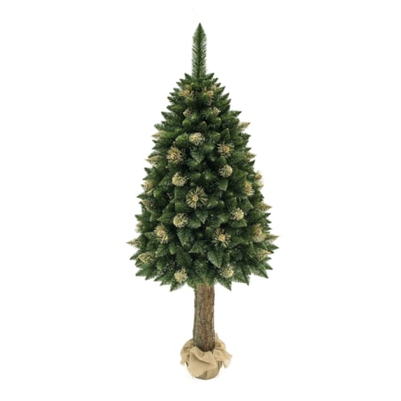 Choinka sztuczna Sosna złota z kryształkami na pniu