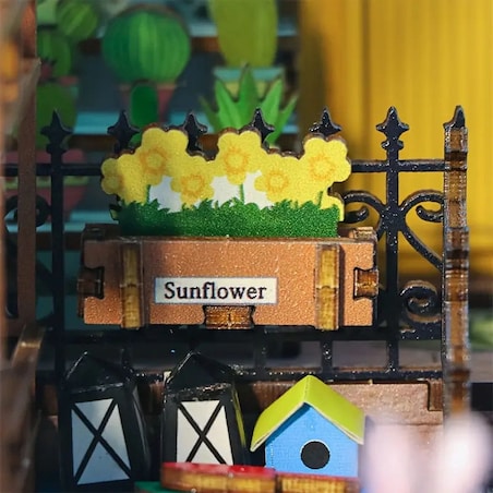 Miniaturowy domek Book Nook - Biała oranżeria