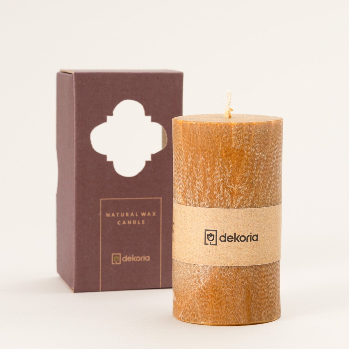 Świeca zapachowa palmowa walec Honey Brown, 6,5x6,5x12 cm