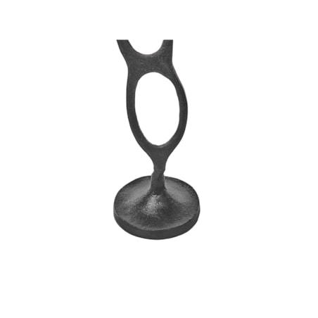Zestaw 3 świeczników BUNI Metal 54/68/84 cm Czarny