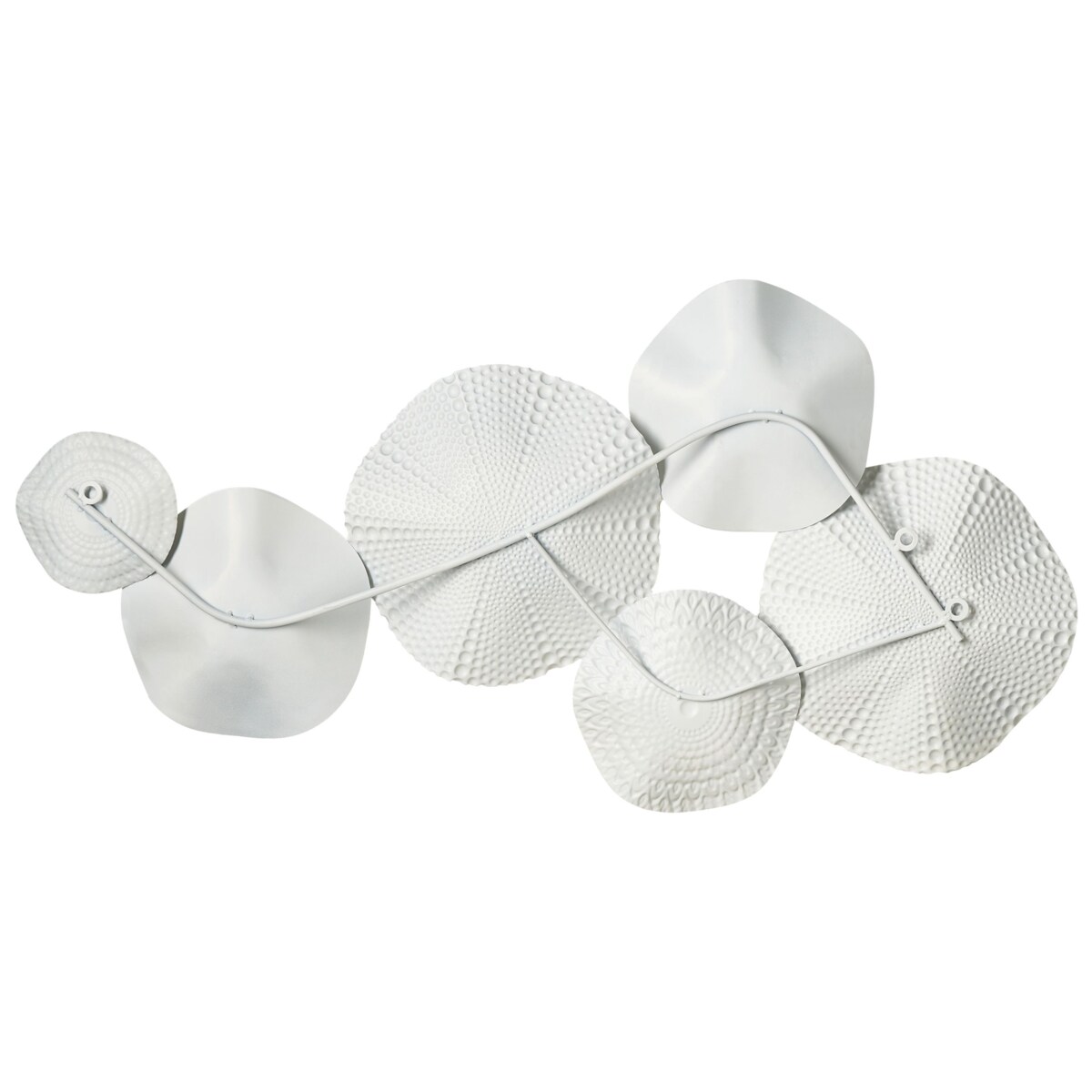 Dekoracja ścienna NEODYNIUM Metal 47 cm Biały