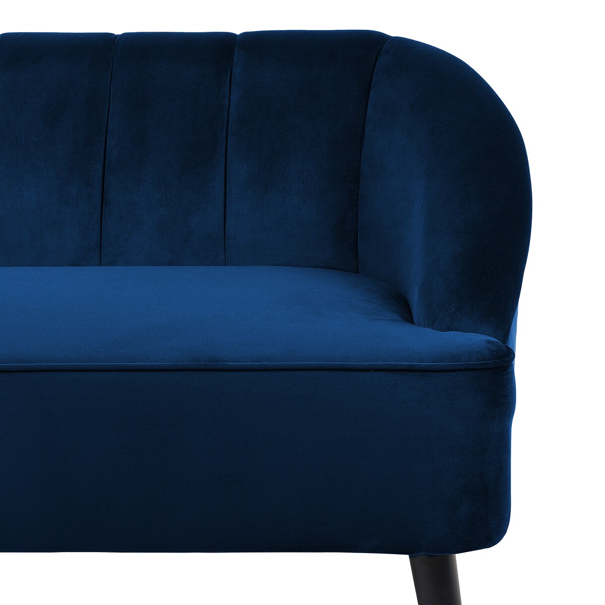 Sofa dla 3 osób ALSVAG Welur Granatowy