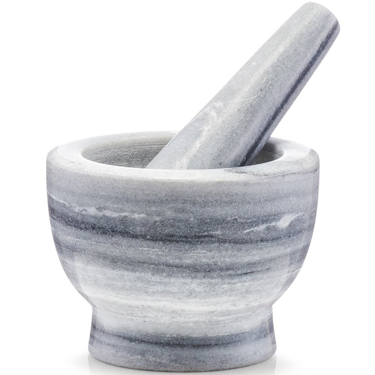Moździerz marmurowy z tłuczkiem do ziół, naczynie kuchenne do rozdrabniania przypraw - ZELLER