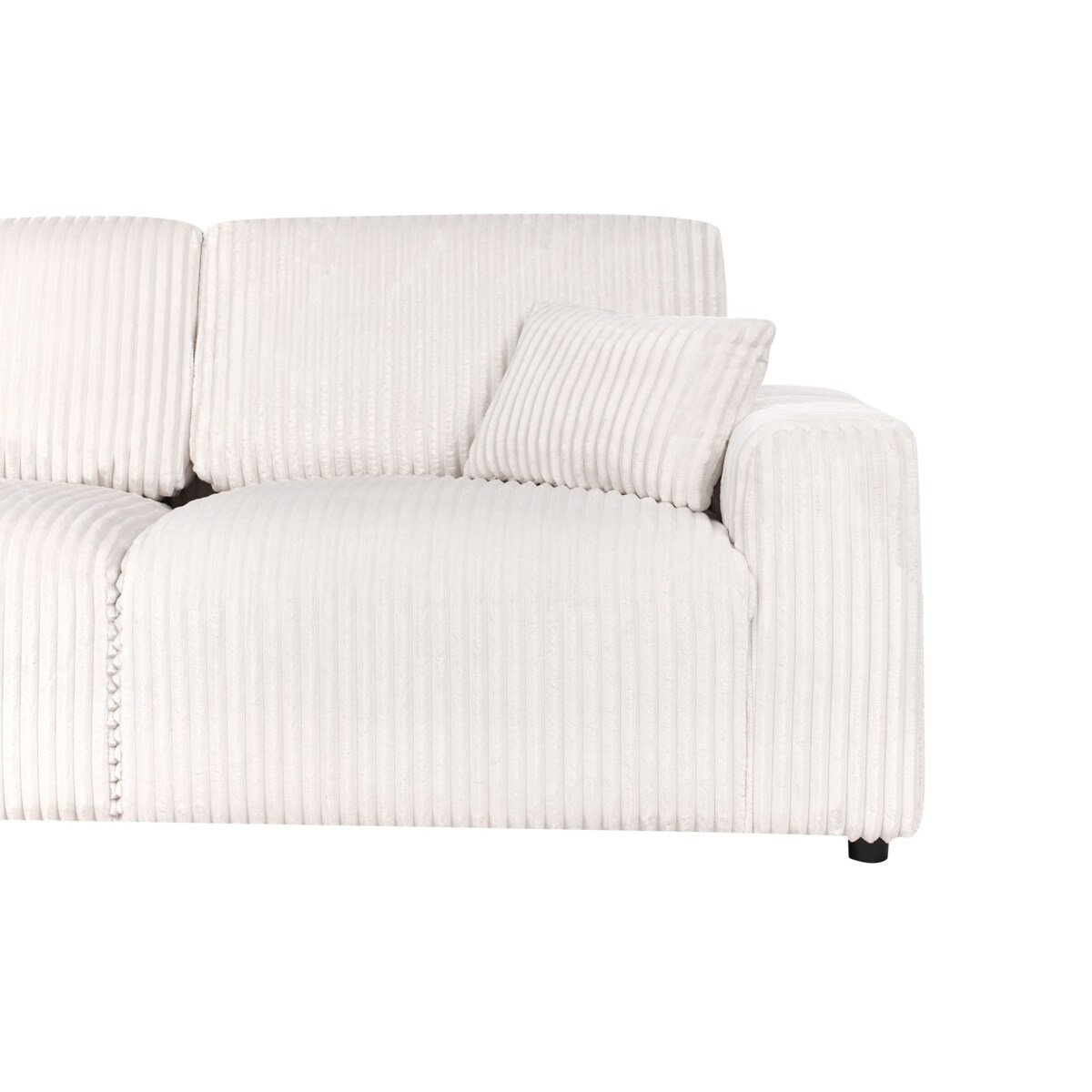 Sofa 3-osobowa sztruksowa złamana biel SANDORA