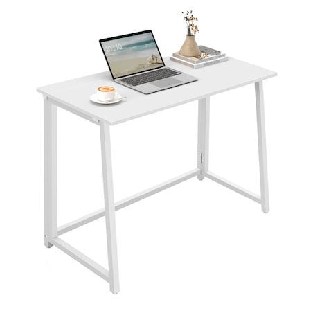 Biurko Komputerowe Do Biura Pracowni Max 1.0 - Białe / Nogi Białe