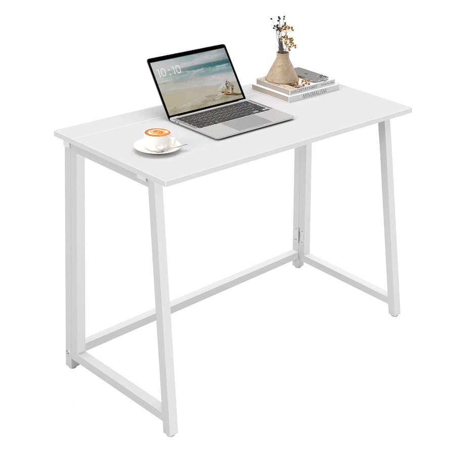 Biurko Komputerowe Do Biura Pracowni Max 1.0 - Białe / Nogi Białe