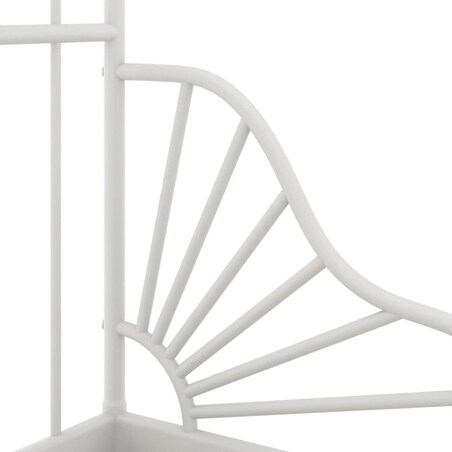 vidaXL Przedłużana rama łóżka, biała, metalowa, 80x130/200 cm