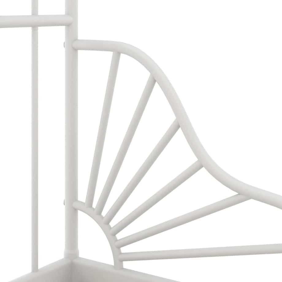 vidaXL Przedłużana rama łóżka, biała, metalowa, 80x130/200 cm