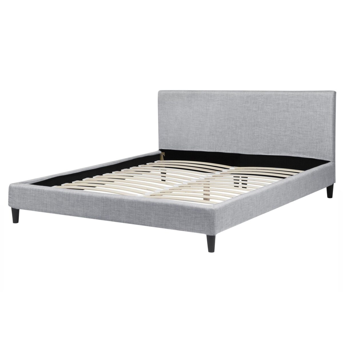 Łóżko tapicerowane 180 x 200 cm szare FITOU