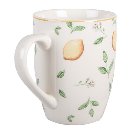 Komplet 6 kubków ceramicznych Lemons 350 ml