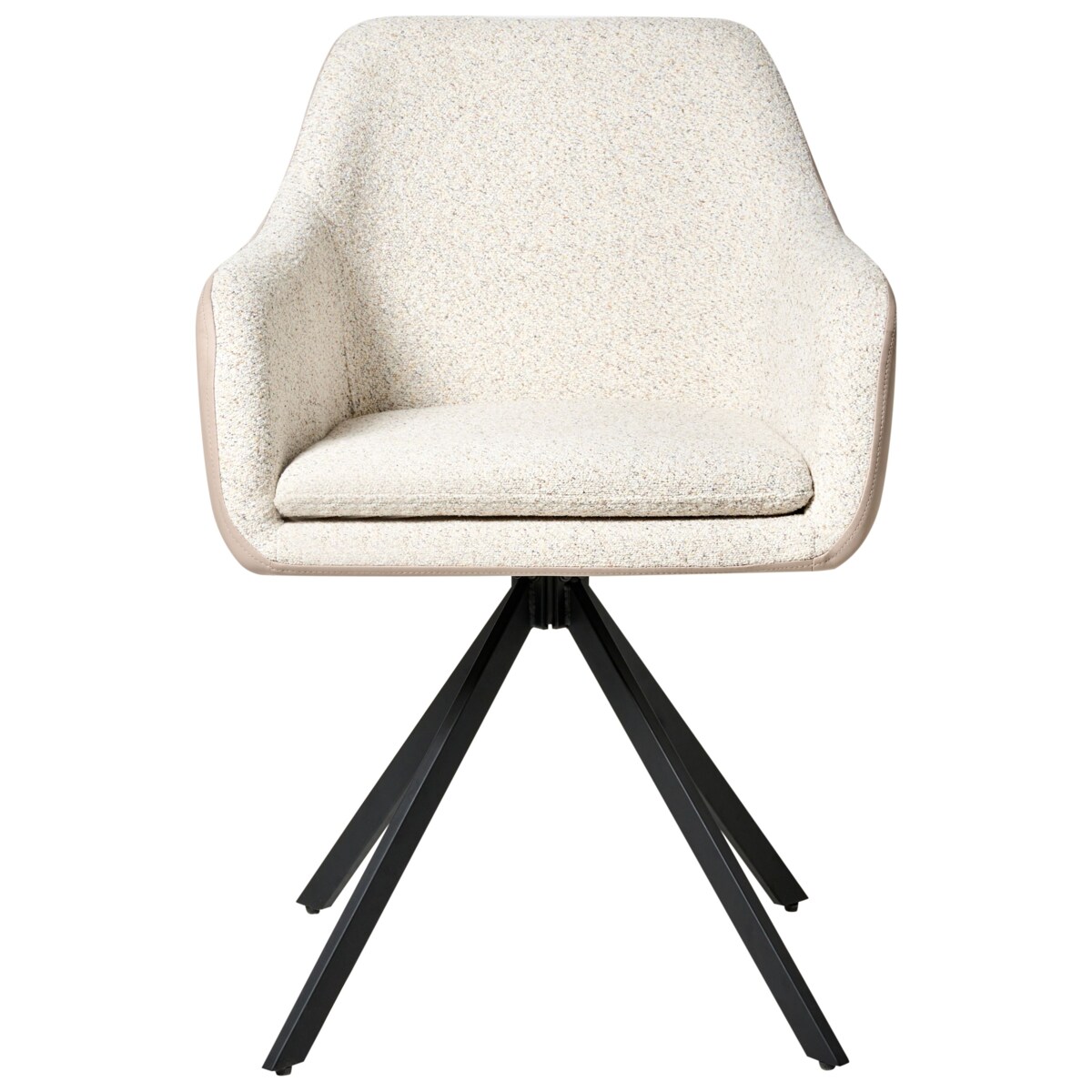 Zestaw 2 krzeseł do jadalni LITHIA Boucle Jasnobeżowy